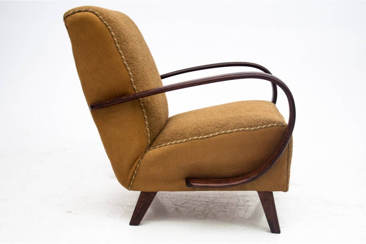 A pair of Art Deco armchairs by J. Halabala from the 1930s, Czech Republic.