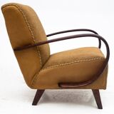 A pair of Art Deco armchairs by J. Halabala from the 1930s, Czech Republic.