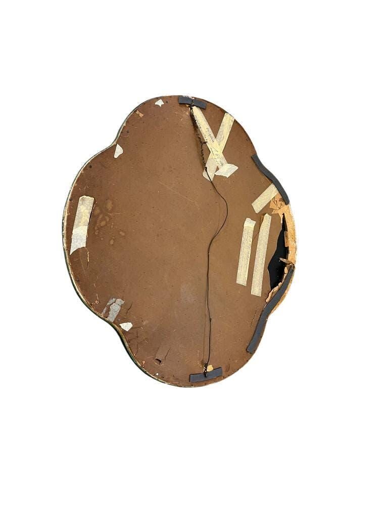 Vintage green organic wall mirror