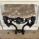 Console Louis XV en chêne sculpté, patine noire, XVIIIeme siècle