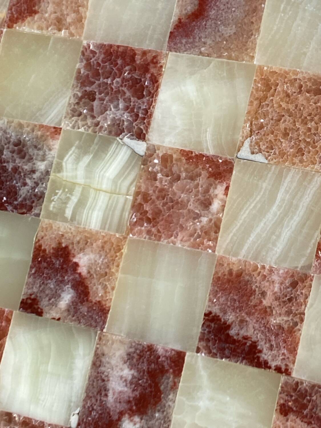 Marble and onyx chess set