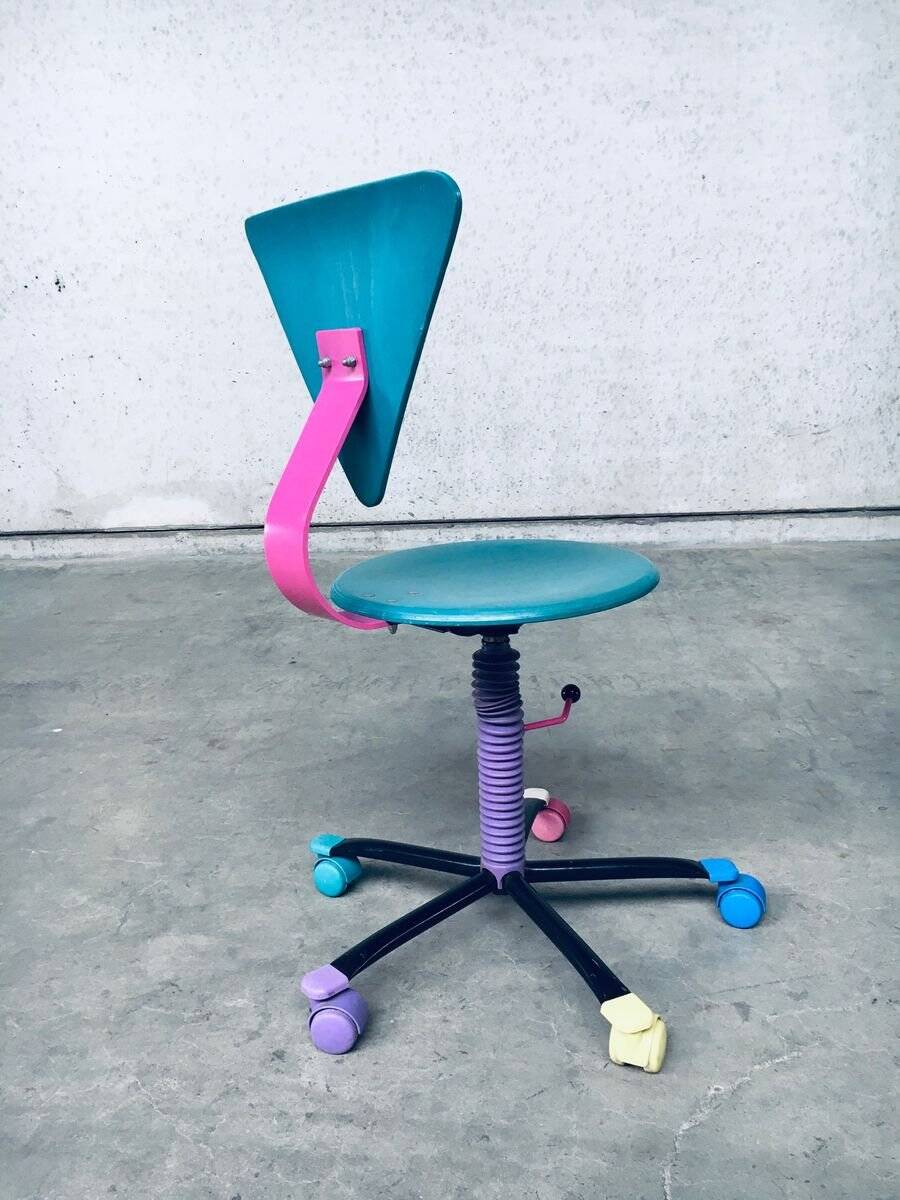 Colorful Desk Chair, 1980s
