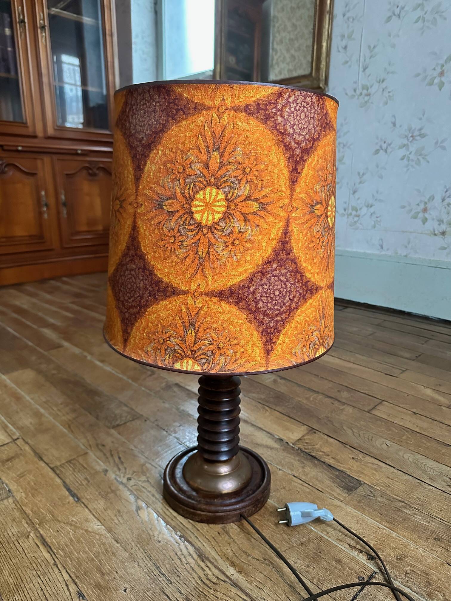Vintage lamp with retro shade