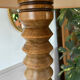Vintage art deco floor lamp in turned wood
