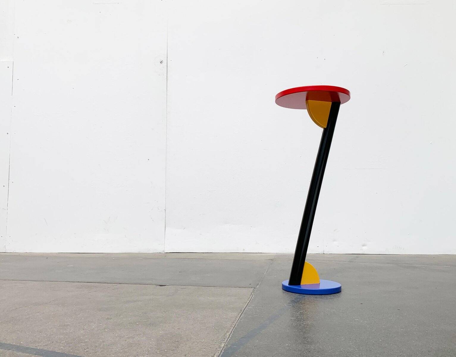 Postmodern wooden plant stand or side table