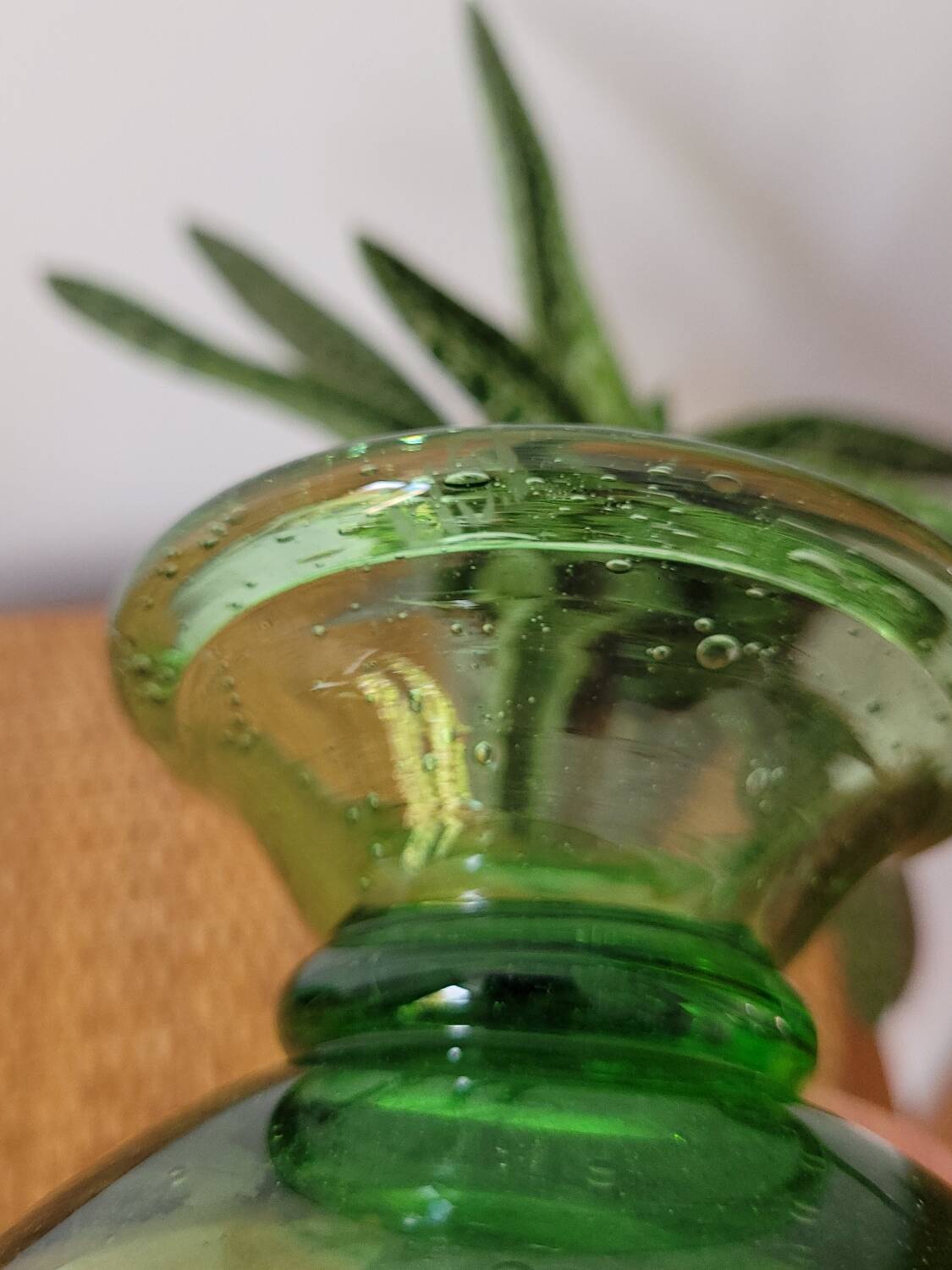 Biot bubble glass candle holder