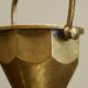 Art Deco brass waste bin with handle, early 20th century