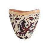 Terracotta and patterned canvas planter