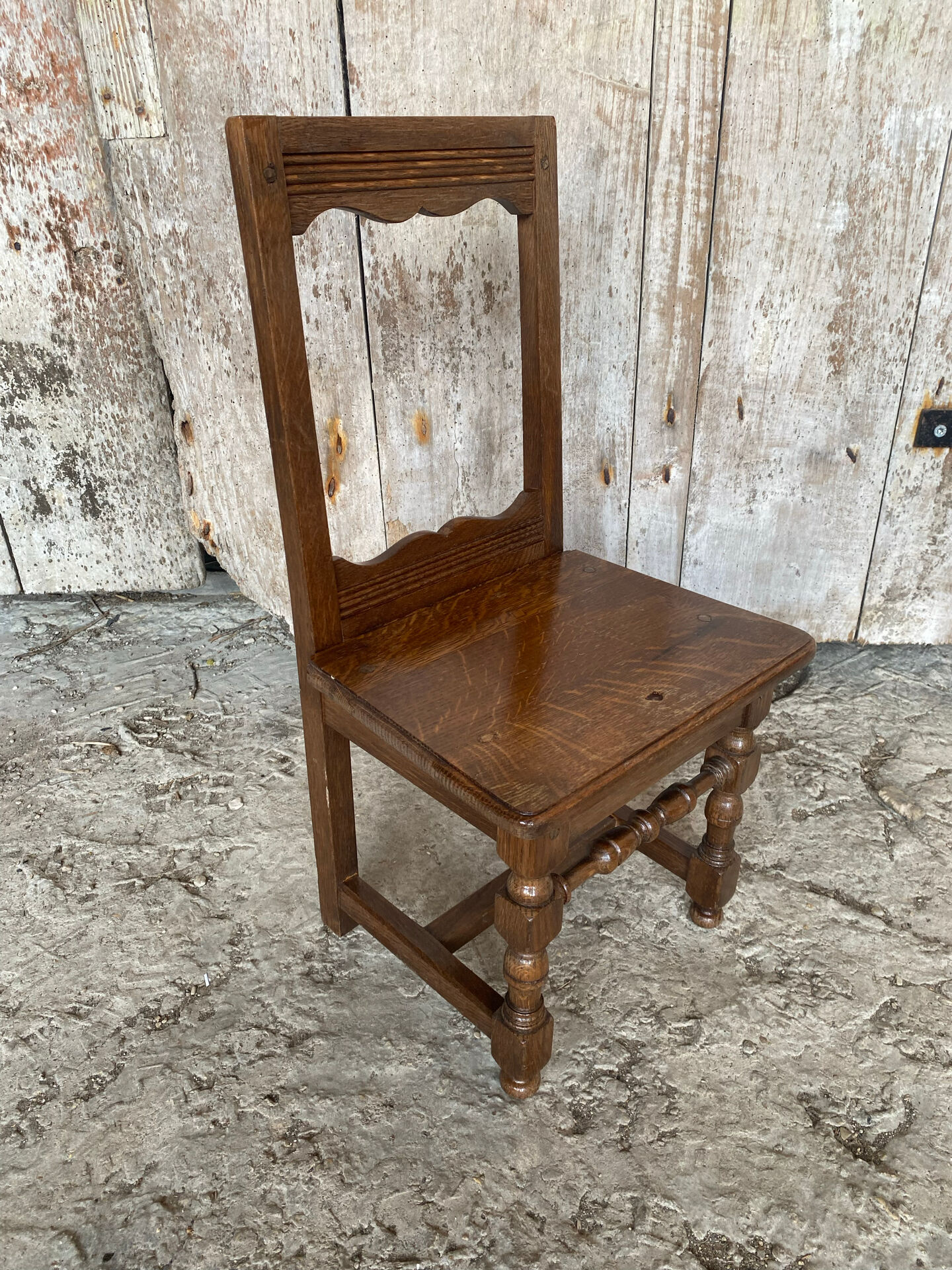 Vintage Solid Oak Lorraine Child's Chair