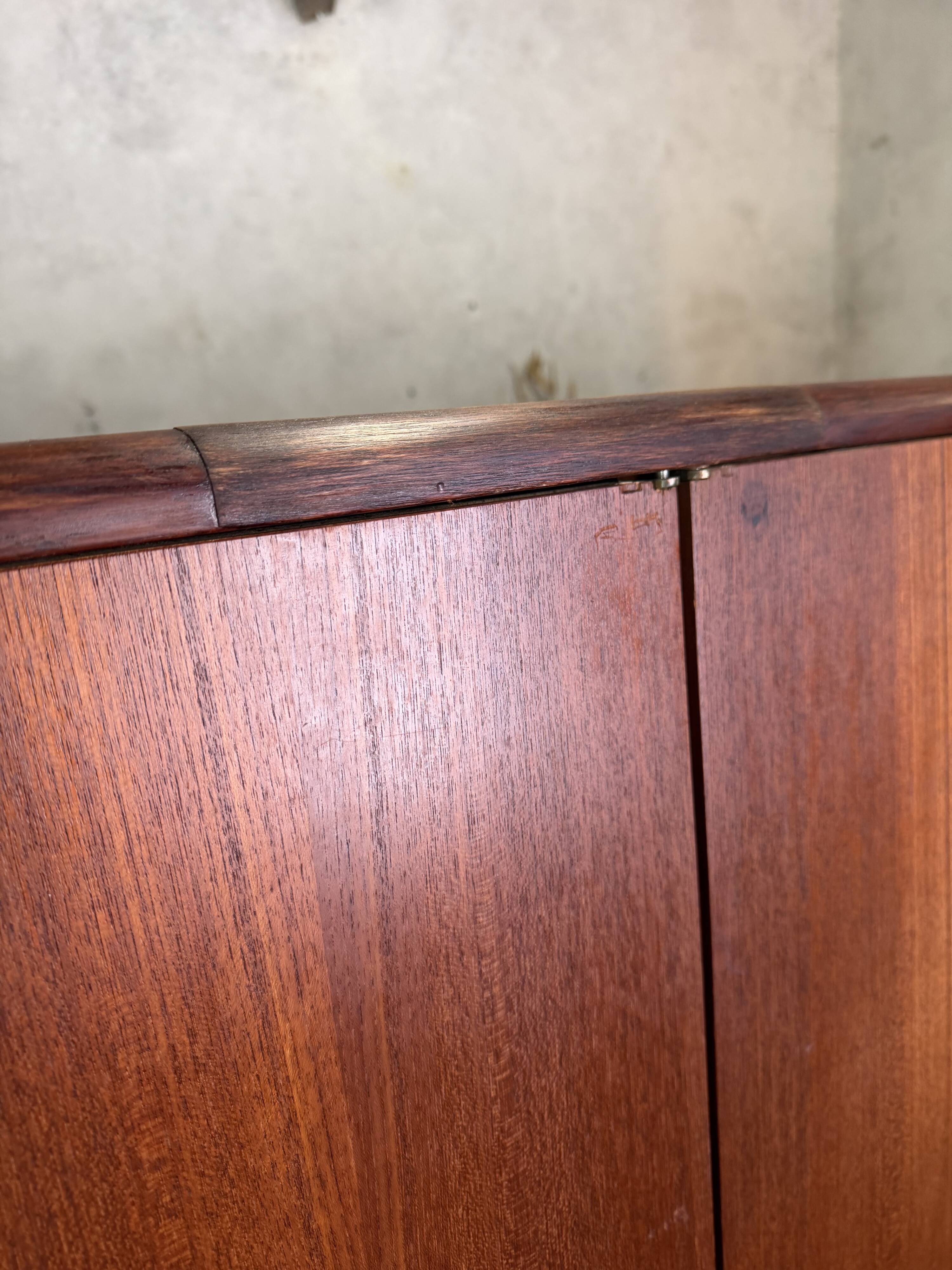 Vintage Scandinavian wardrobe in teak