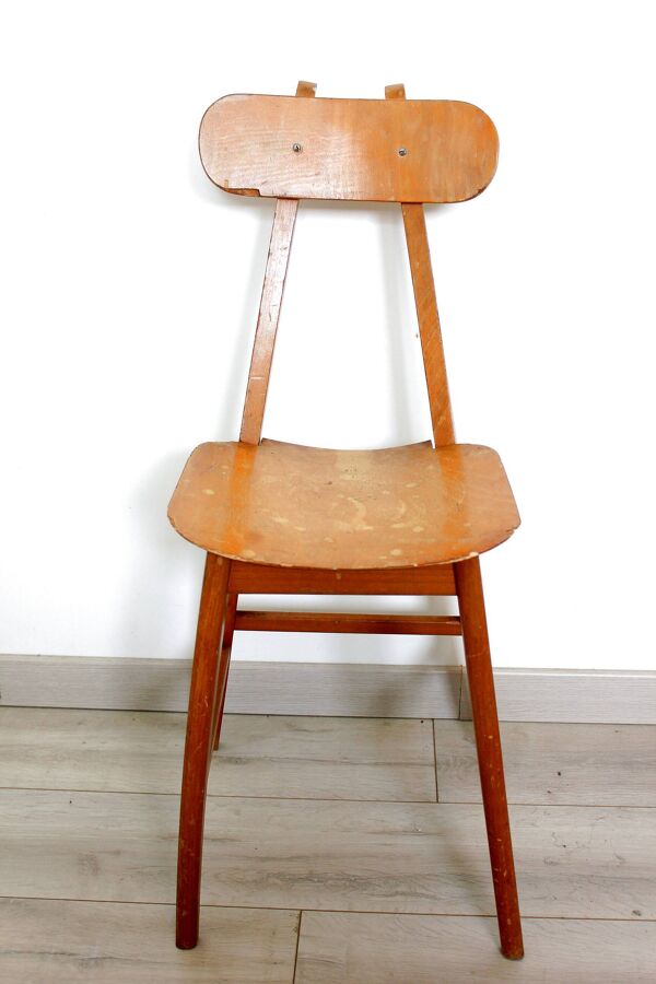 Chaise design bistrot scandinave vintage année 60