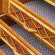Rattan wardrobe with tapered legs from the 1960s.