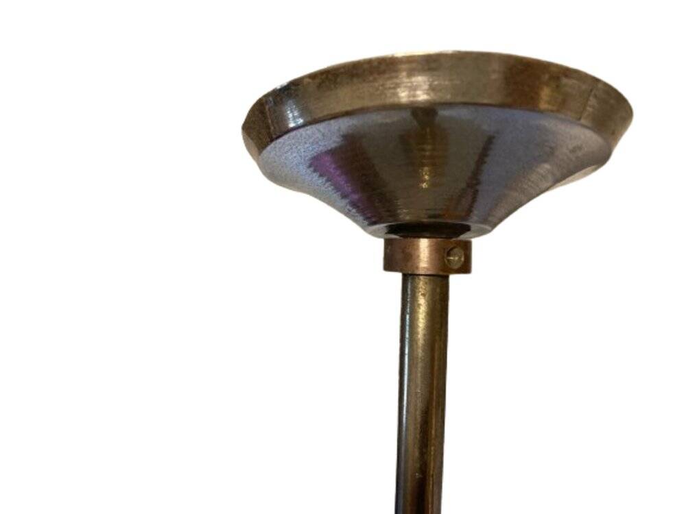 Chrome-plated brass chandelier, 1930s