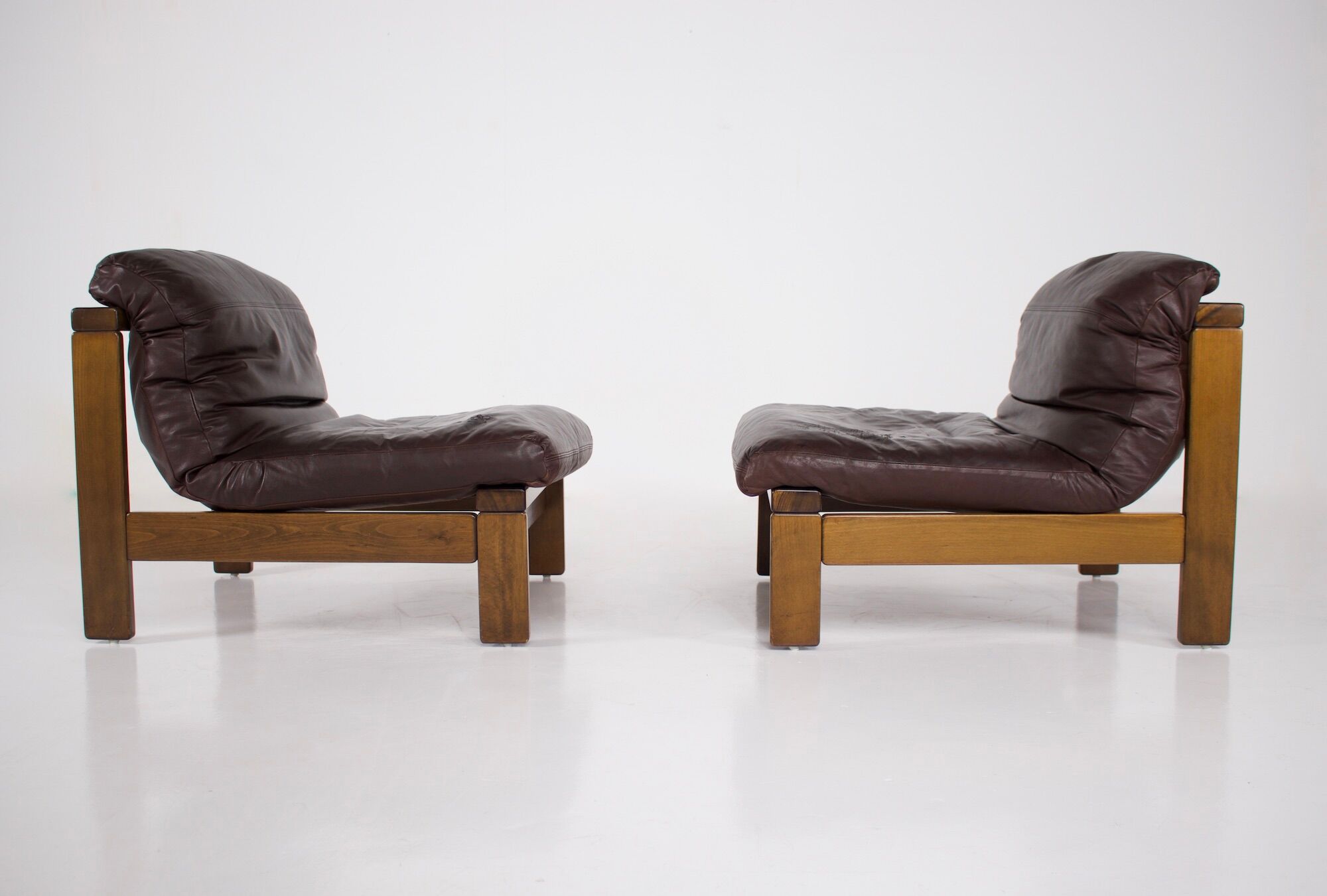 Pair of leather armchairs 1970