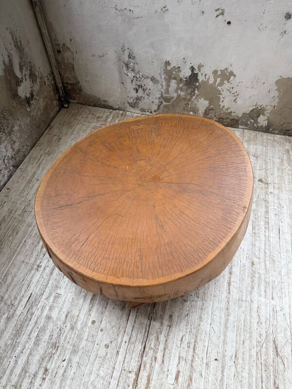 Table basse brutaliste « rondin » XL