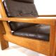 Fauteuil en cuir marron à dossier haut Asko Bonanza par Esko Pajamies
