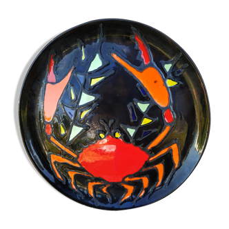 Assiette au crabe années 50