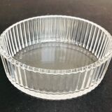 Oval glass box with pink engraved decoration