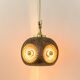 brown and orange ceramic Sputnik pendants, Germany, 1970s