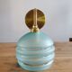 Applique globe vintage en verre dépoli bleu