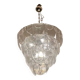 Contemporary Modern Clear "Petals" Glass Chandelier