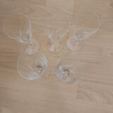 Set of 5 crystal flutes