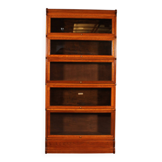 Globe Wernicke 5-piece blond oak bookcase
