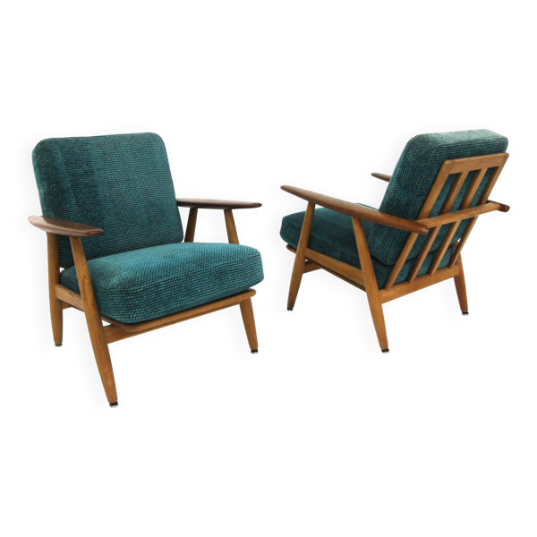 Paire de fauteuils ''Cigar chair GE 240'' Hans J. Wegner Danemark, 1960