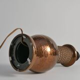 Mid-century Modern Copper-hued Ceramic Table Lamp by Bitossi for Bergboms, 1970s