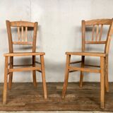 Pair of chairs lutherma troquet bistro brasserie bohème vintage 1950 old bentwood old french