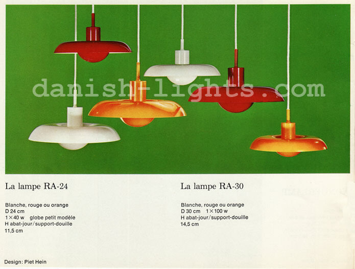 Pendant light RA 40 by Piet Hein for Lyfa. Denmark 1960s