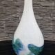 Vase, milky white with blue and green, glass, Germany, 1970s