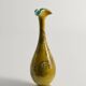 Chinoiserie Ochre Yellow Dragon Vase by Lambeth Doulton Faience, England 1880s