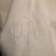 Drap ancien en lin coton  brodé PA