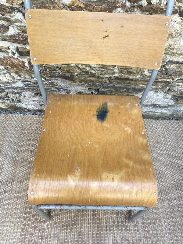 Chaises traineau industrielles anglaises Remploy années 50-60