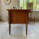 Scandinavian "boomerang" two-sided teak desk Midtjydsk Mobelfabrilk