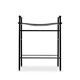 Set of 5 contemporary Artisan bar stools, black leather, black rubber.