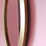 Miroir ovale en bois doré
