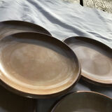 11 Dessert plates Brenne, speckled with caramel