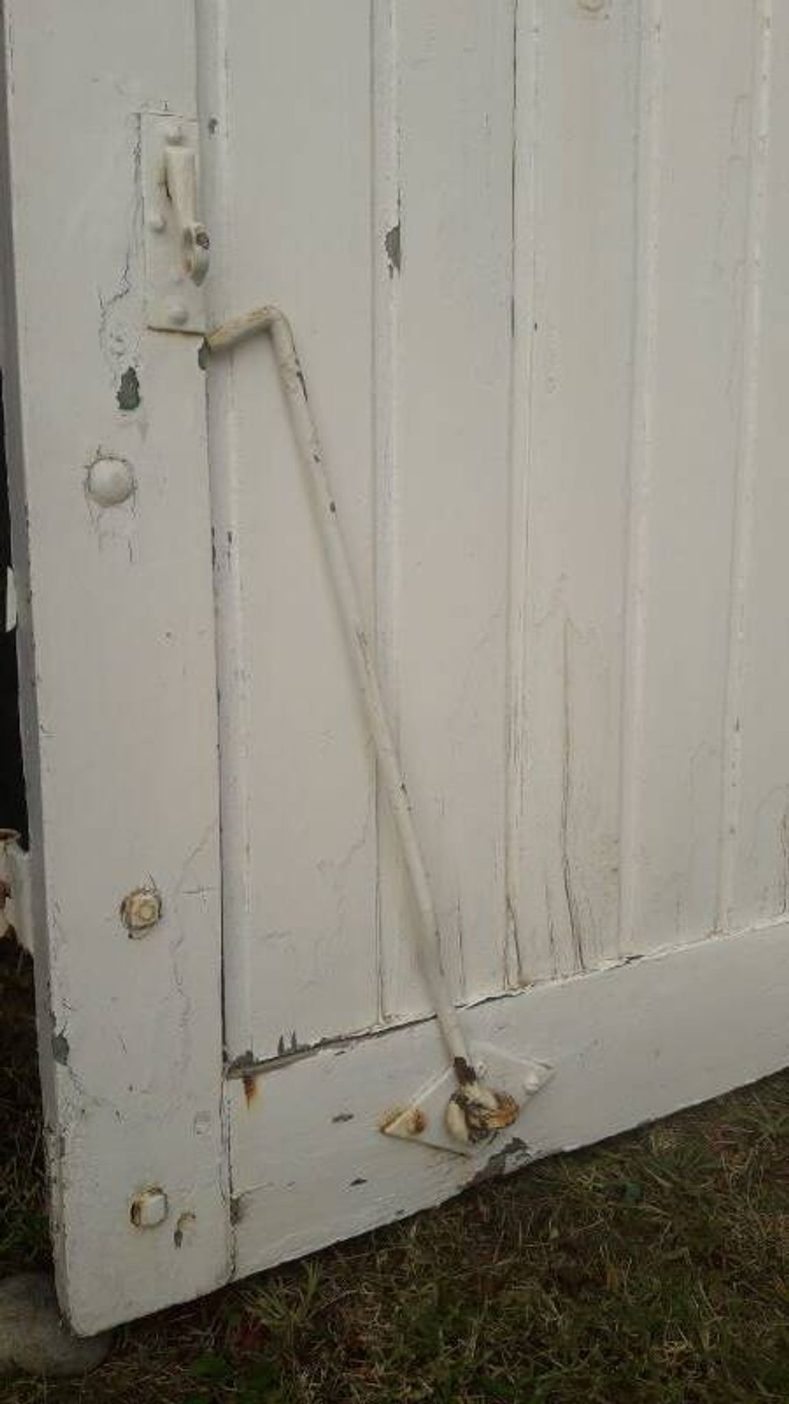 Volets 4 vantaux H148xL245cm persiennes chêne anciens paire 1