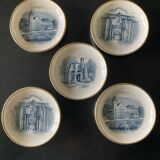 Lot 5 Bowls/ring sizes castles New Year 1958 Villeroy&Boch