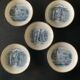 Lot 5 Bowls/ring sizes castles New Year 1958 Villeroy&Boch