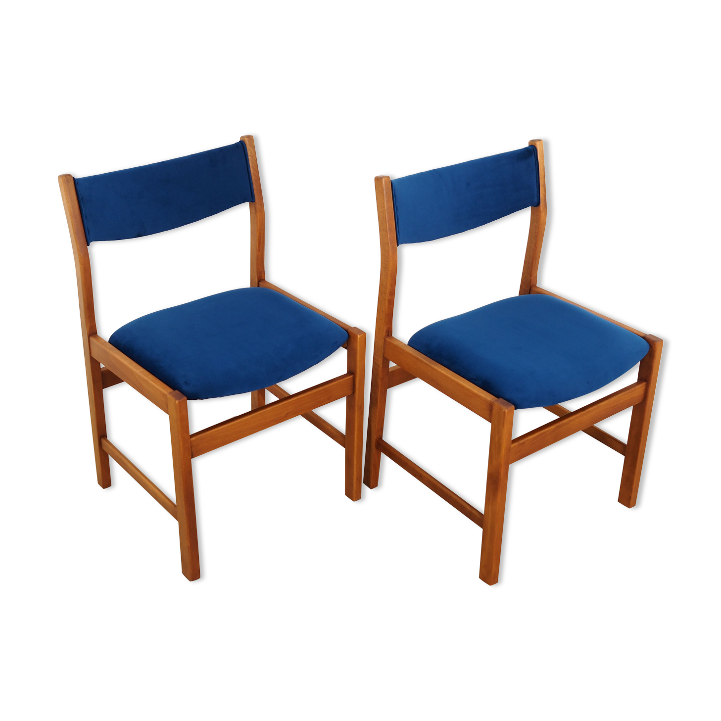 Set of two beech chairs, Danish design, 70s, made in Denmark