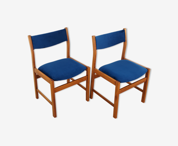 Ensemble de deux chaises en hêtre, design danois, années 70, fabriqué au Danemark