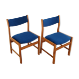 Set of two beech chairs, Danish design, 70s, made in Denmark