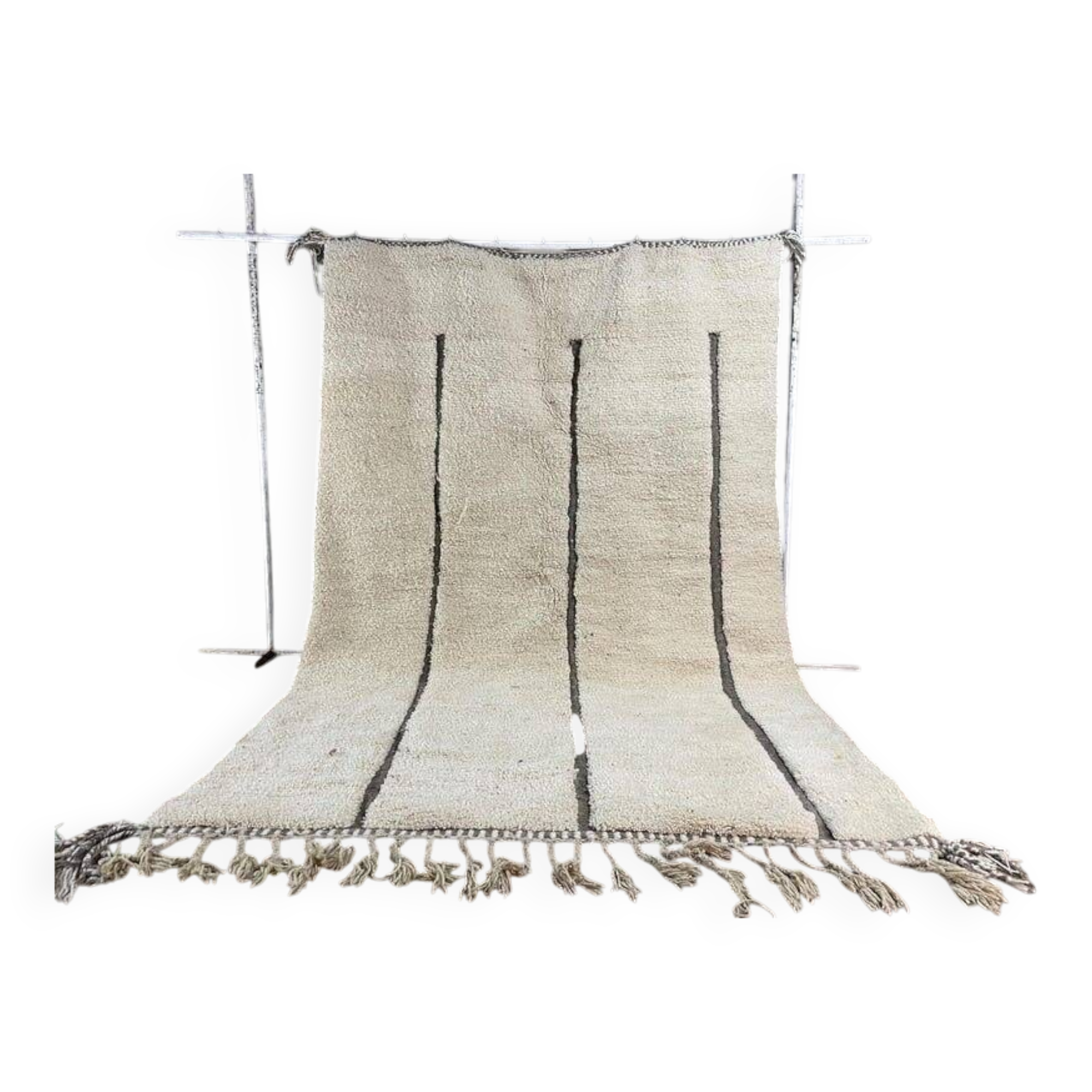 Handmade pure wool carpet, Moroccan artisan, size 1.5/2.5 m.