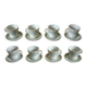 8 tasses brulot en porcelaine épaisse, fin XIXème