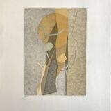 André beaudin, untitled, 1973. original lithograph signed in pencil