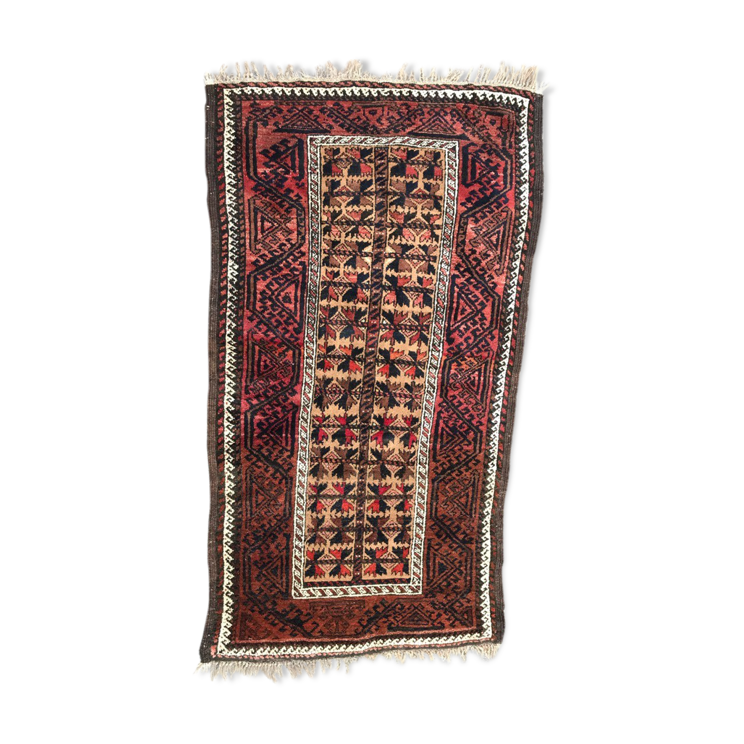 Tapis ancien Turkmen afghan Belutch laine 162x90 cm