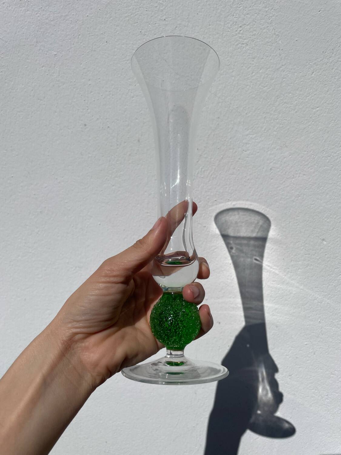 Green Murano glass vase